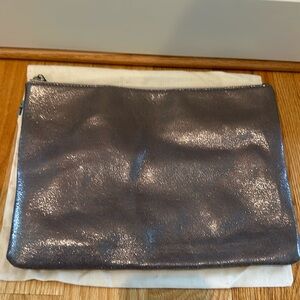 NWOT - Nordstrom BP Metallic Gold Zippered Pouch Clutch